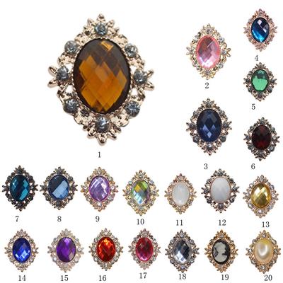10pcs Rhinestone Flat Back Beads Button Scrapbook Embellishment All Colors