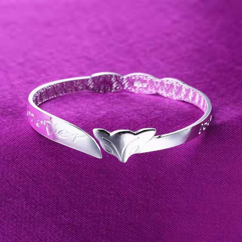 Brățară Stea Placată cu Argint de Ziua Îndrăgostiților pentru Femei - Cadou Trendy în Stil Douyin pentru Cea Mai Bună Prietenă