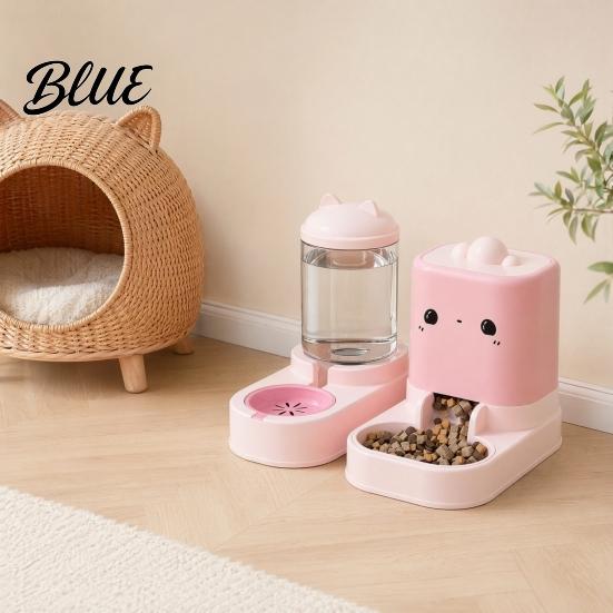 Cat Food Dispenser 2Pcs/Set Automatic Pet Feeders Feeder And Water Convenient Dispenser