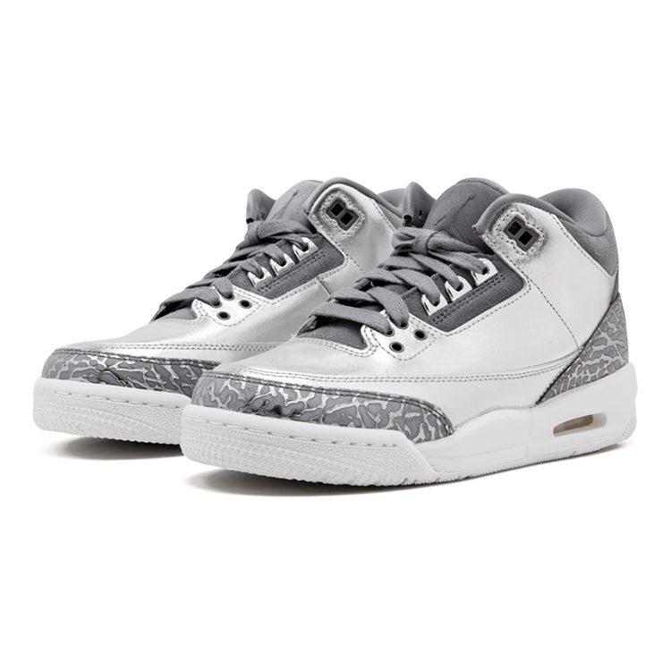Jordan 3 Retro Premium Heiress Metallic Silver GS AA1243-020