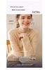 Women's Heavy Gauge Cashmere Cable Knit Sweater, Half-High Neck, Long Sleeve, Thickened Loose Pullover for Autumn Winter.