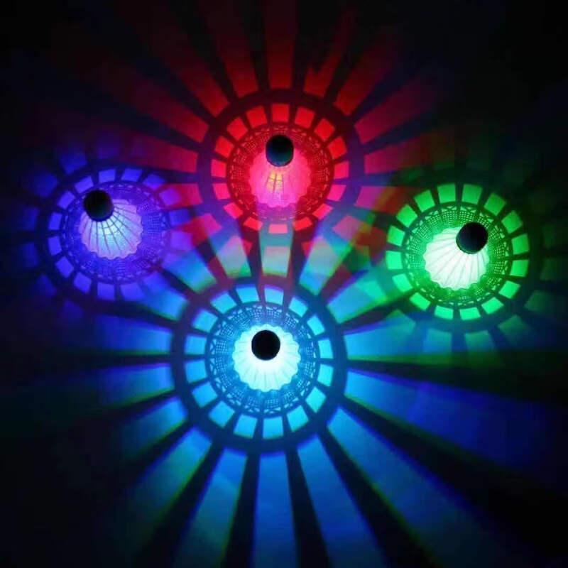 WEZHO Night Glow Durable Nylon Badminton Shuttlecocks (4-Pack)