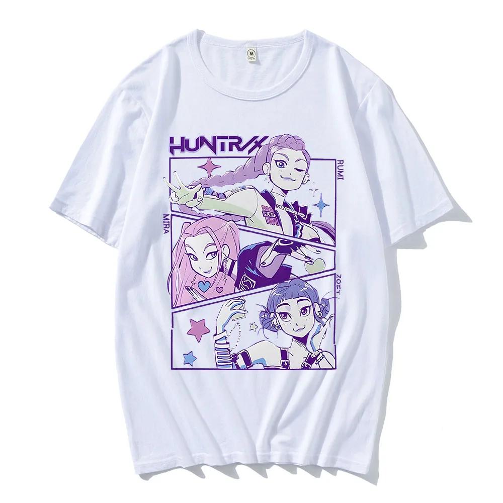 KPop Demon Hunters T-shirt Summer Short Sleeve Women Tshirts O-neck Cotton Fashion 2025 Movie T Shirt Casual Unisex Streetwear