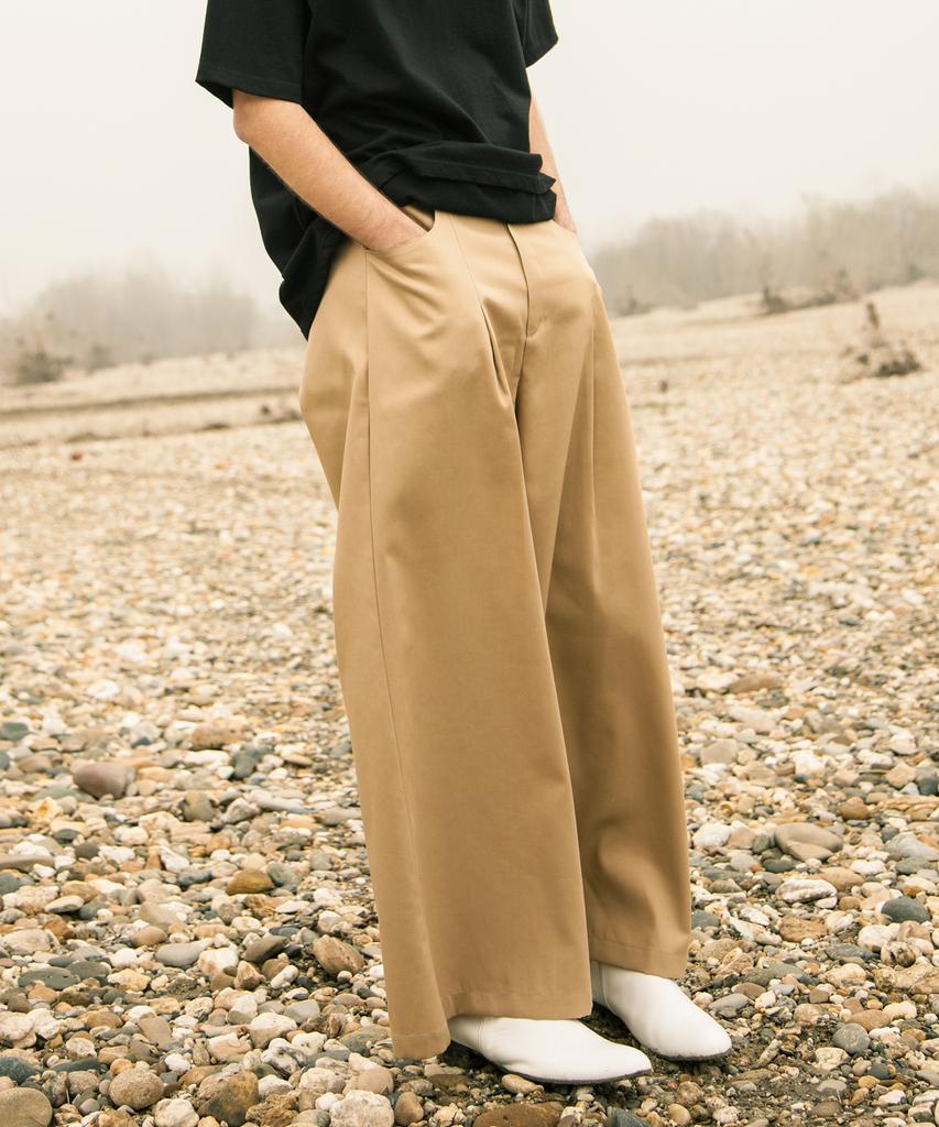261EUI Culotte Long Twil Pants Beige