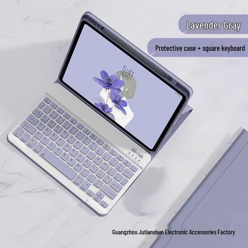 Compatible Protective Leather Case with Bluetooth Keyboard for iPad 11th Gen A16 Tablet - Spanish Layout.