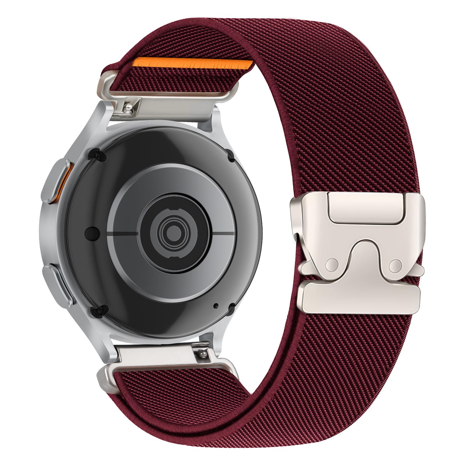 

20 мм 22 мм ремінці для Galaxy Watch 7/FE/5/pro/6/4/Classic/active 2/Gear s3 Парашутний браслет correa Huawei watch GT 2 3 4 5 Ремінець 22mm watch abnd вина червоного кольору
