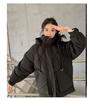 Women's Autumn and Winter Coat Thickened Hooded Short Loose Large Pocket Slim Warm Coat