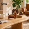 Small Dog Sculptures for Home Retro Dachshund Figurine, Cute Puppy Statue, Minimalist Desktop Ornament, Stable Plastic Animal Statues Decorative