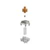 GATERON Double Rail Magnetic Orange Keyboard Switch Linear Factory Free Setting Key Switch for Mechanical Keyboard KS-20 , Pre-lubricated Pre-Traction