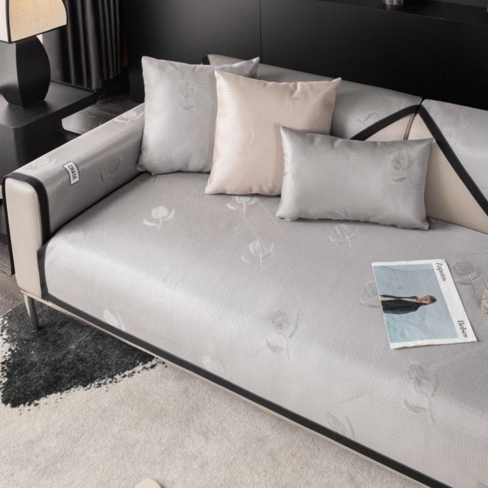 Living Room Anti-slip Couch Furniture Protection Cover  Universal Ice Silk Flower Sofa Cushion cover Slipcover Funda Cojin