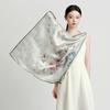 [100% Mulberry Silk] Fashionable, lightweight, soft and elegant large square scarf shawl women's versatile silk scarf