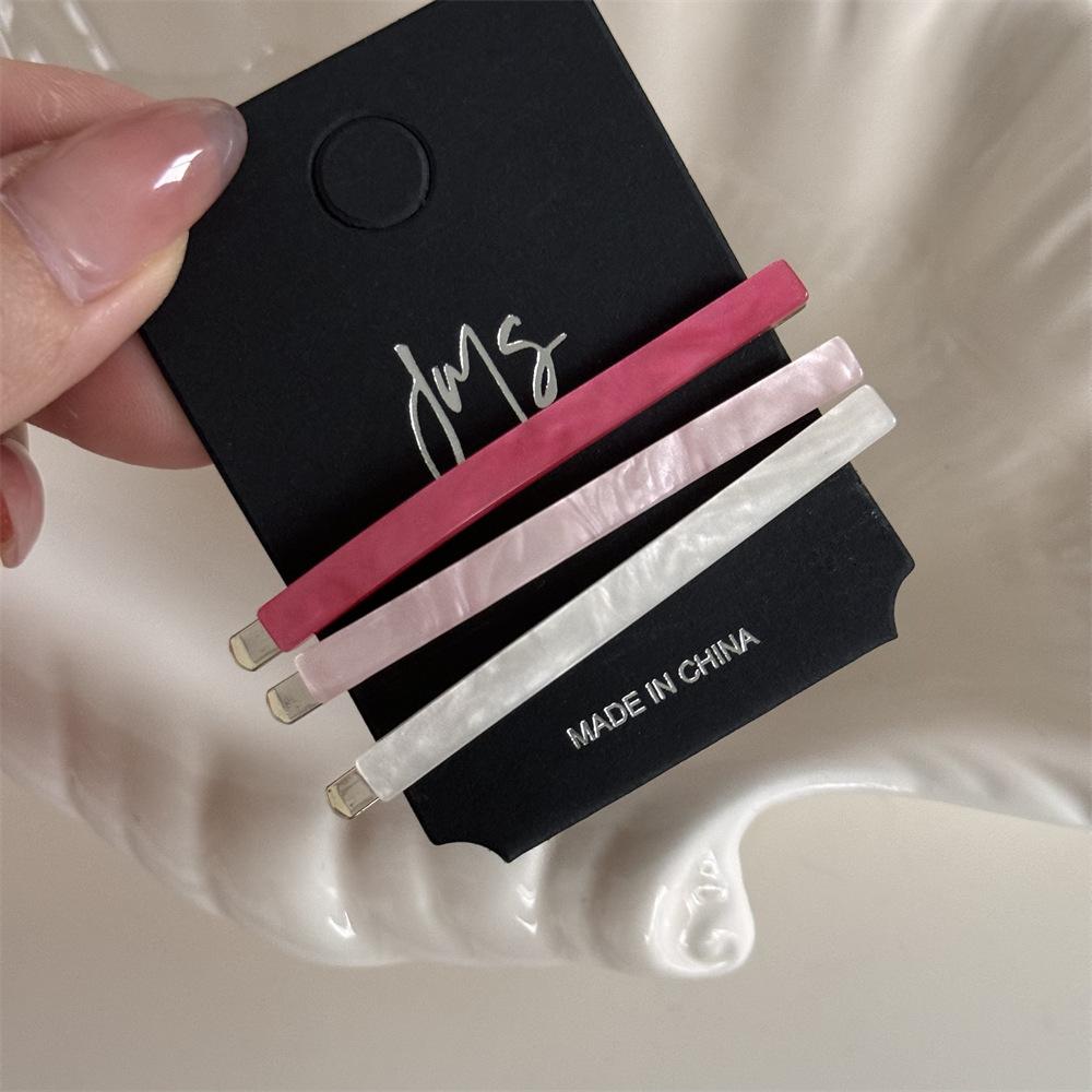 

3pcs/set Acetate Barrettes Simple Oblong Geometric Hair Clips Hairpin Side Pins Cute Sweet Women Hair Accessories