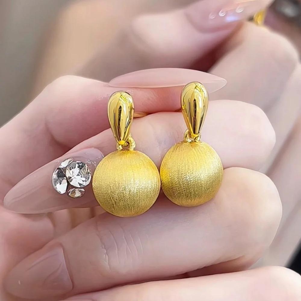 Minimalist Half Circle Brushed Earrings for Women Light Luxury Dangle Earrings Must Have Earring