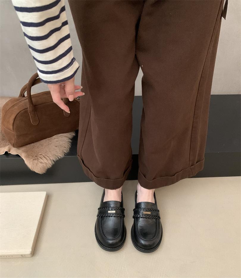 Small leather shoes women's 2025 autumn new women's shoes soft-soled British style loafers versatile jk single shoes