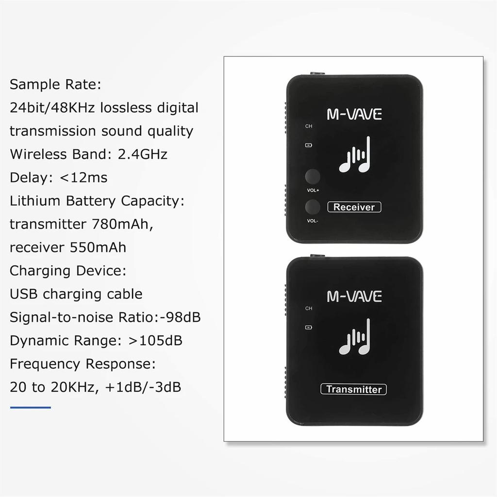 WP-10 2.4G Wireless System Earphone Monitor Rechargeable Transmission System Transmitter Receiver Mono Recording Function