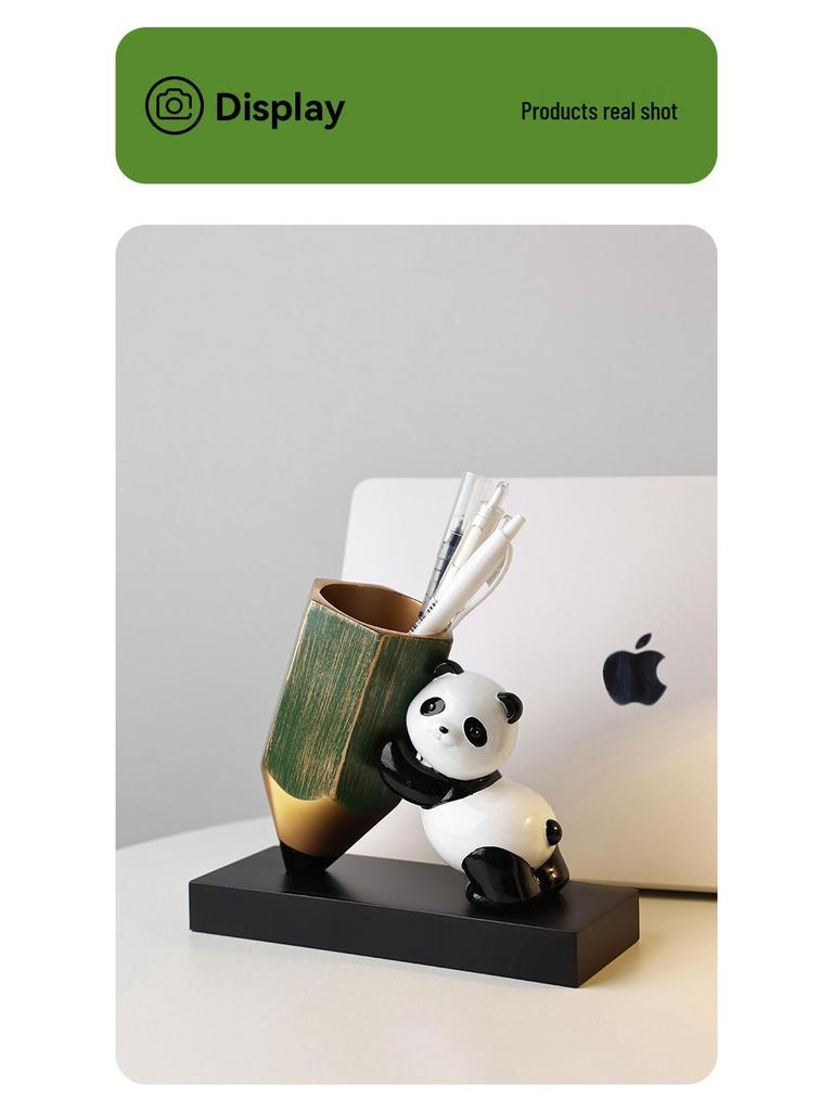 Creative Panda Pencil Holder - Cute Desk Ornament & Gift for Kids and Friends, Ideal for Birthday Decorations