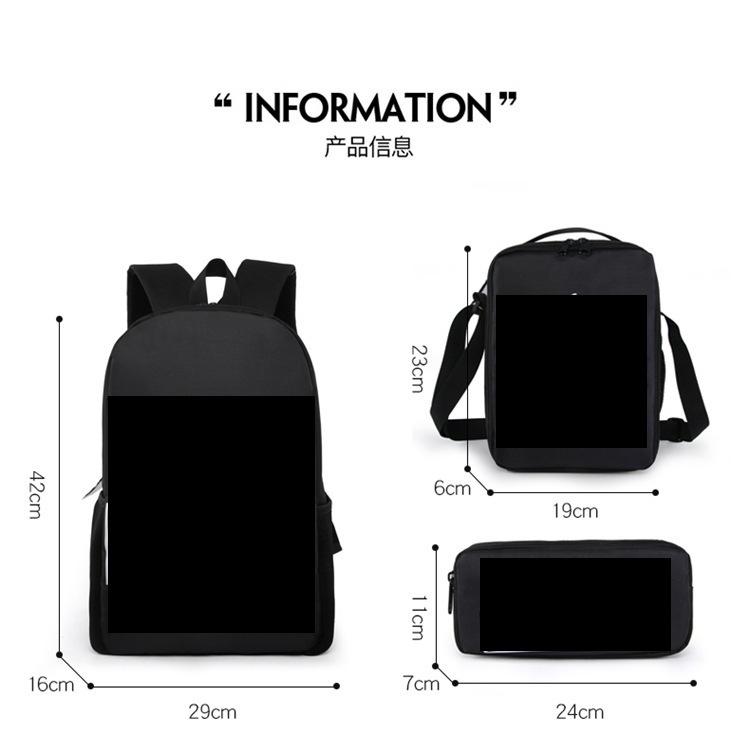 Backpack 17-Inch Student Schoolbag Set 3D Digital Printing Schoolbag To Make