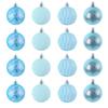 16Pieces Painted Christmas Ornament Set Colorful Christmas Sphere Baubles Ornament Set For Holiday Celebration