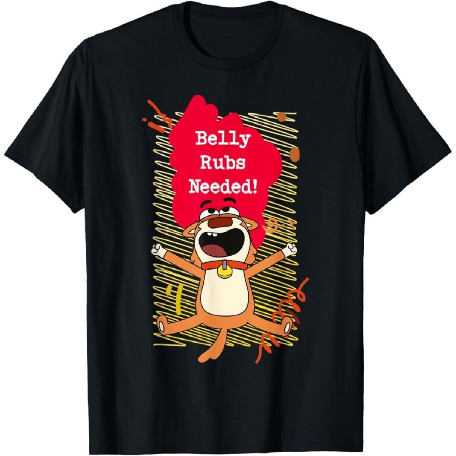 Boy Girl Dog Cat Mouse Cheese Belly Rubs Needed T-Shirt S