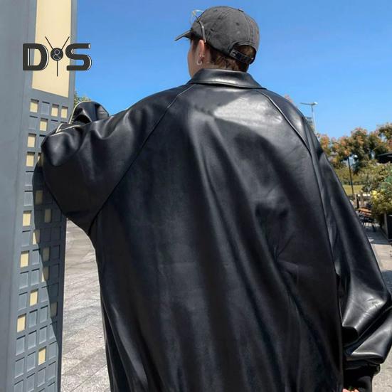 Pánská bunda Klopa s dlouhým rukávem Bunda z umělé kůže s více kapsami Zapínání na zip Vodotěsný, větruodolný teplý kabát