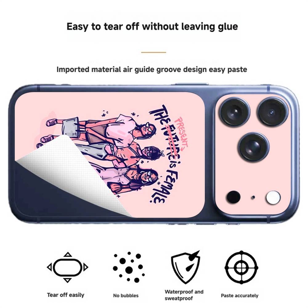 Feminist Feminism Aesthetics Girl Wrap Sticker for iPhone17 pro/17pro max Phone Decal Skin Rear Protector Case Film Full Cover