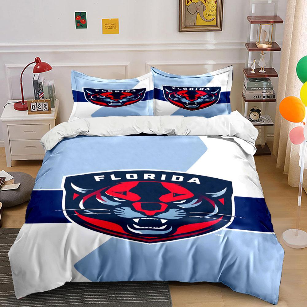 """Florida Panthers Logo Bettwäsche Design" Druck Bettwäsche Set Bettbezug Kissenbezüge""" (1* Bettbezug 2* Kissenbezüge Decke Nicht Enthalten)