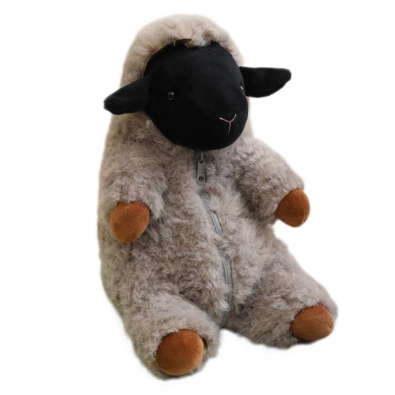 Cute Soft Sheep Plush Toys Stuffed Lamb Dolls Detachable Wool Home Decor Kids Birthday Gifts Plushie