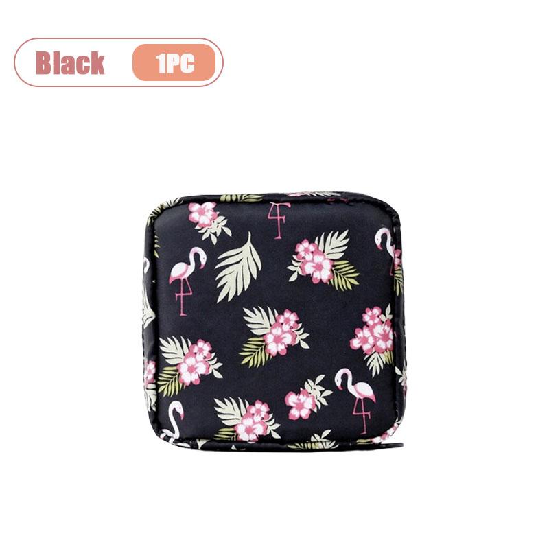 

Sanitary Napkin Organizer Bag Cute Cartoon Large Capacity Pouch for Women Menstrual Period Travel Toiletry Storage Discrete