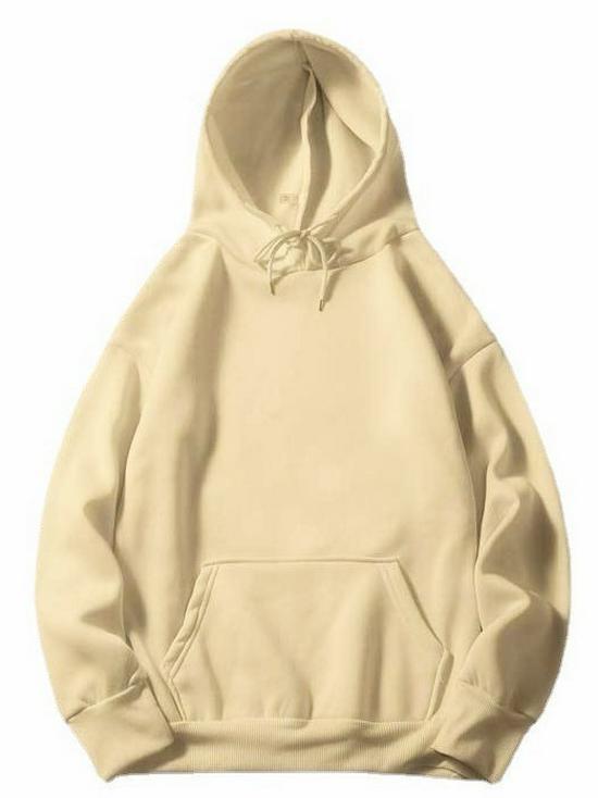 In Stock 2024 Women's Solid Color Loose Fit Hooded Sweatshirt with Plus Velvet for Autumn & Winter