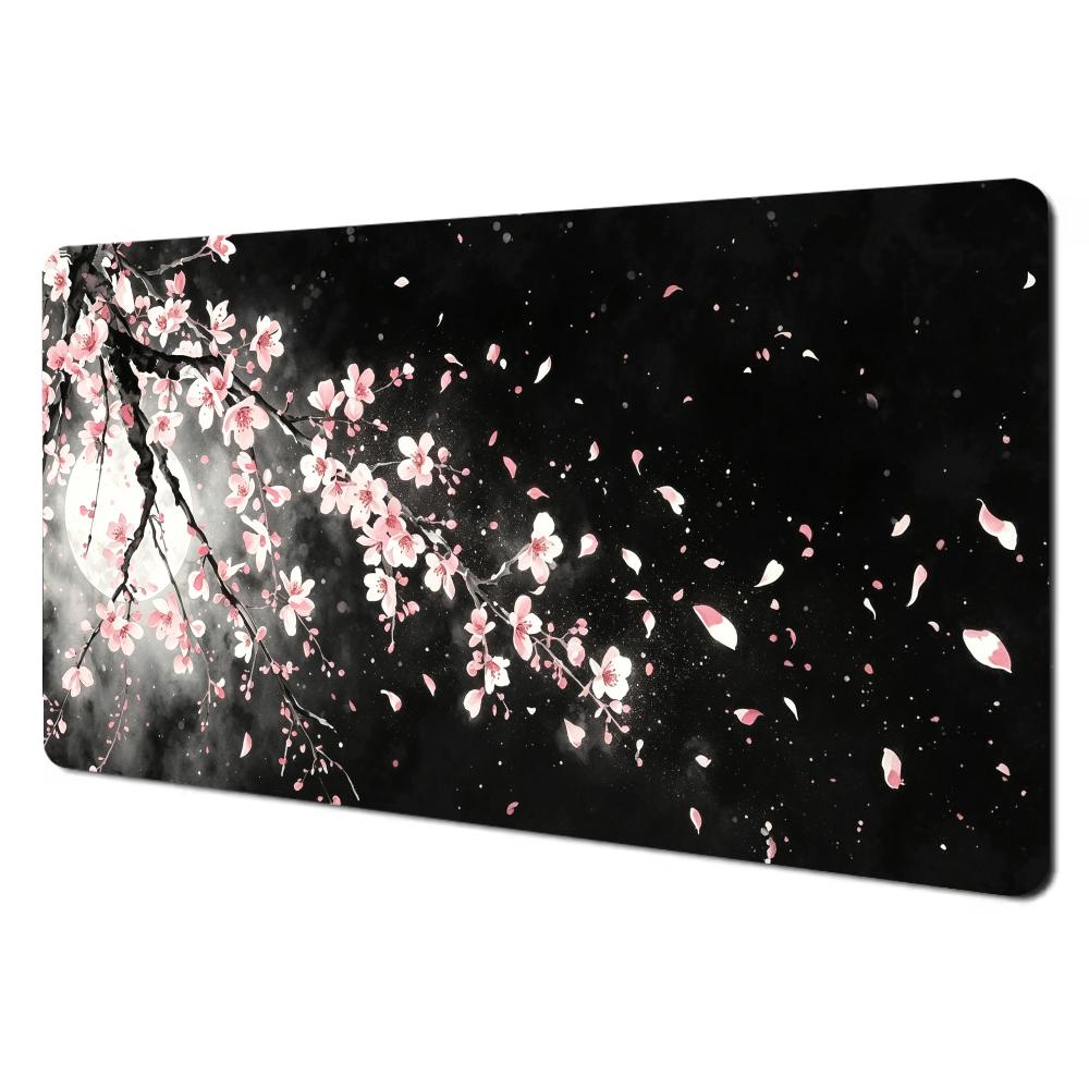 Moon Sakura Ink Mouse Pad Computer Accessories Office Game Table Mats Rubber AntiSlip Gaming Keyboard Mousepad Desk Pads 50x100