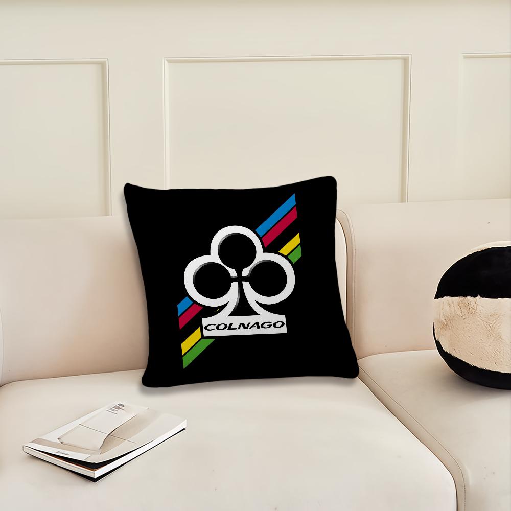Racing C-Colnagos Bicycle Logo Cushion Cover Living Room Headboard Office Cushion Bedroom Cushion Sofa Nap Time Pillow Case