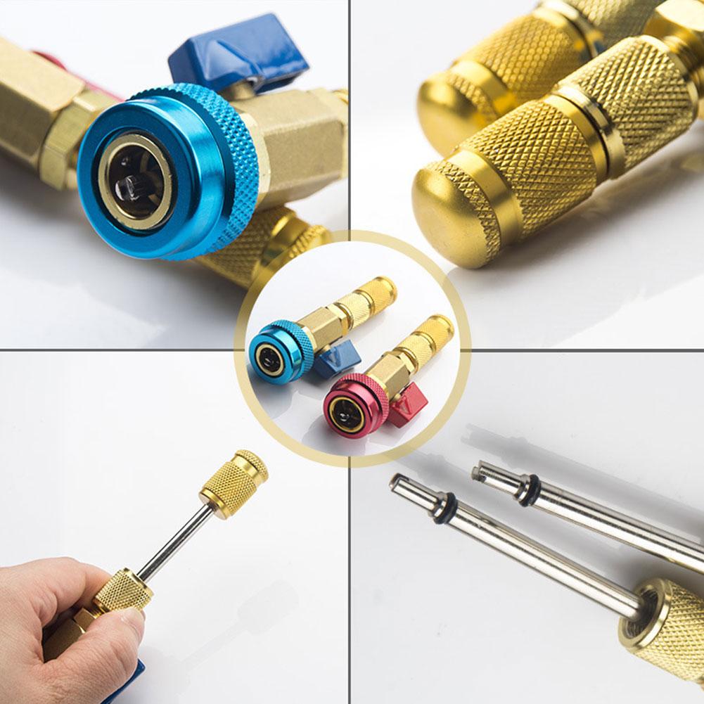 R134a R12 Core Quick Remover Installer Tool For Car Air Conditioning Repair Tool Adjustable High Pressure And Low Pre M7i1
