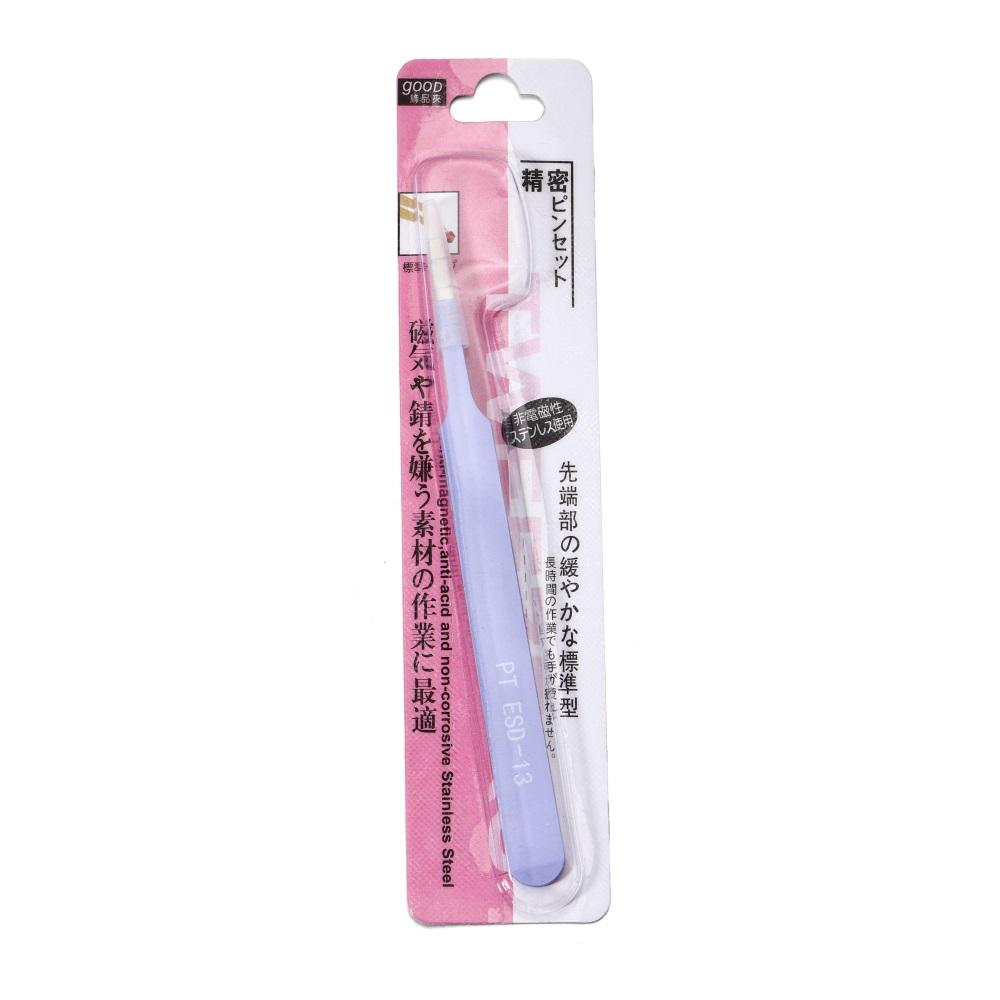 1Pcs 3Colors Anti-Static Excellent Quality Tweezers Bend Long nose Cross Tweezers For intersperse Jewerly Sewing Supplies Tools