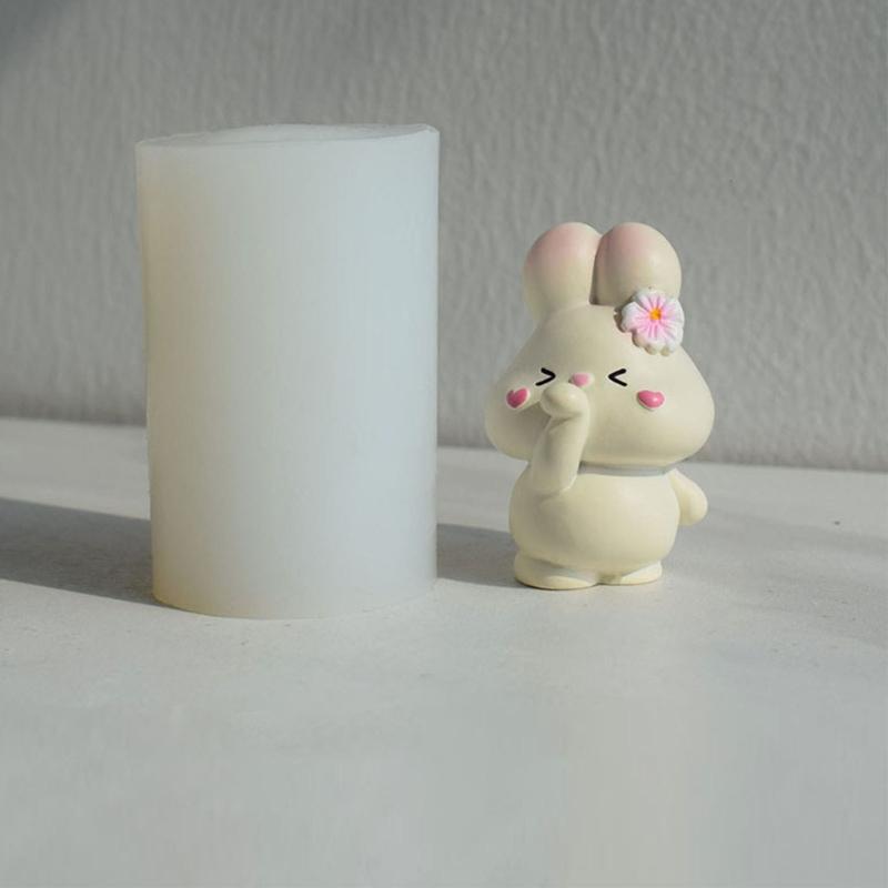 Cartoon Rabbit Chocolate Silicones Molds Cute Rabbit Fondant Decors Molds for DIY Decoration Making Soap Candle