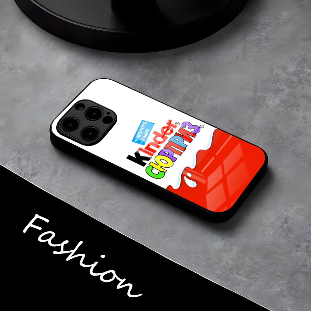Trolly Egg K-KINDER JOY Surprise Phone Case For IPhone 17 Pro Max 16 15 14 Pro Max 13 11 X Xs Xr 8 7Plus Glass Cover