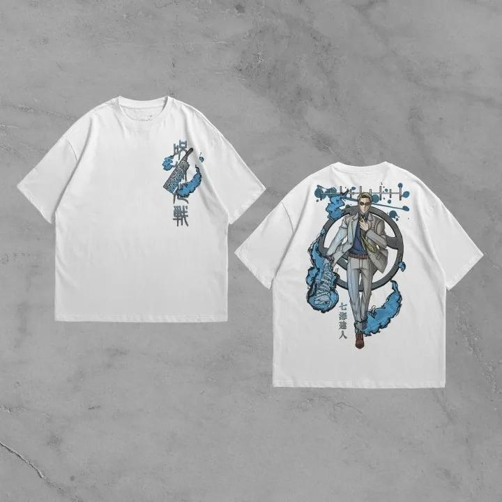 

2026 Summer Jujutsu Kaisen Anime Nanami Kento Printed Loose Shortsleeved Pure Cotton Childrens Tshirt Unisex Casual Loose Y2k S