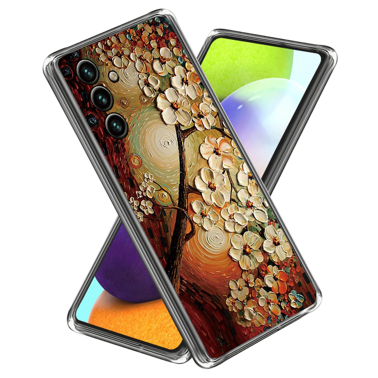 

Мягкий ТПУ чехол для Samsung Galaxy A54 5G Противоударный чехол Печать рисунка IMD Чехол для телефона Flower