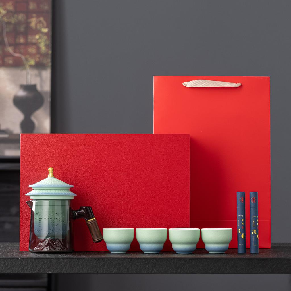 Forbidden City Merchandise Tea Set High-end Business Gifts Red Gift Box Company Annual Meeting Gifts for Foreigners