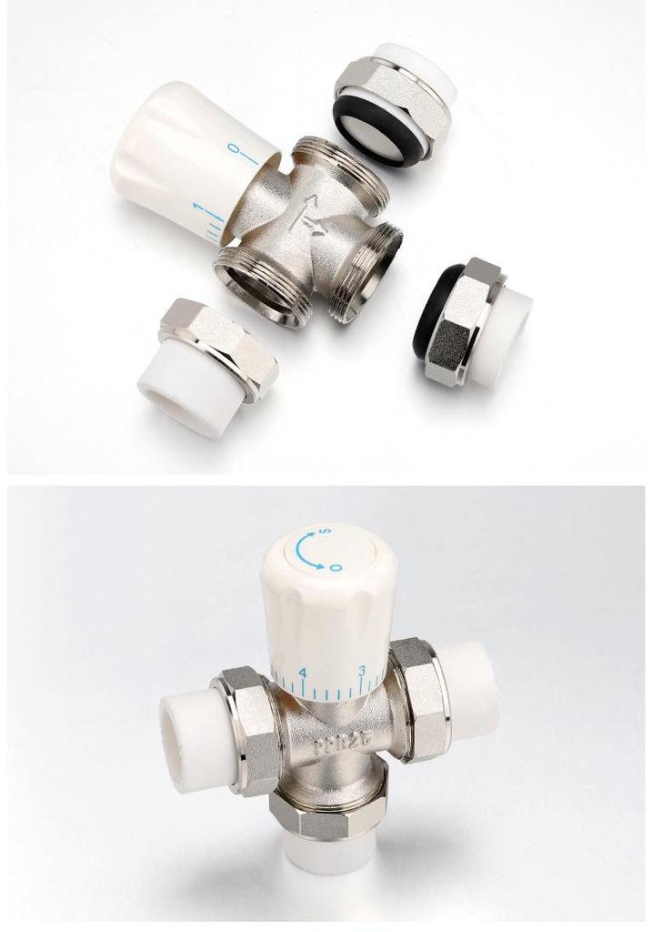 Three-Way PPR Manual/Automatic Thermostatic Radiator Control Valve