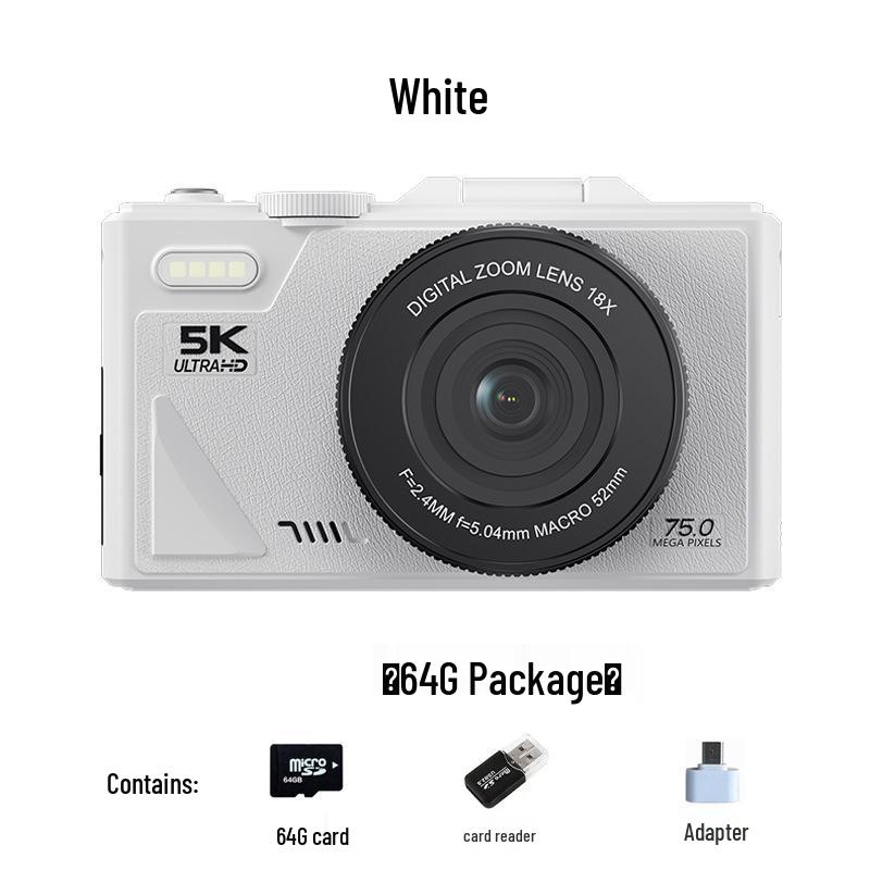 Neue 3-Zoll-Klappbildschirm-WLAN-HD-Digitalkamera: 75MP, 5K Video, 18x Zoom