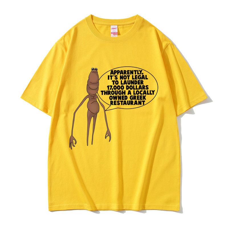 Apparently Its Not Legal To Launder Marcus The Worm Funny Meme Tshirt Unisex Women Casual Cotton Oversized T Shirts Short Sleeve