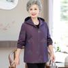 Cappotto Autunnale della Nonna Lento per Donne di Mezza Età e Anziane Vestiti Vecchia Signora Primavera e Autunno Mamma Giacca a Vento con Cerniera e Cappuccio