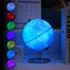 14CM Metal Frame Plastic Geography Education Globe Earth World Map Globe Light Lamp for Decor Kids Teaching Tool