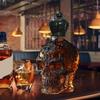 Whiskey Bottle Skull Decor Alcohol Dispenser Skeleton Whiskey Wine Bottle Sculpture for Bourbon Vodka Brandy Party Birthday