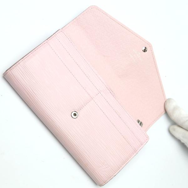 LOUIS VUITTON Wallert Sarah M61216 Long Wallet purse Epi Leather Rose valerine Used