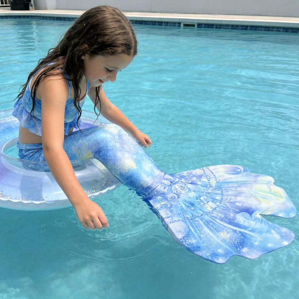 Mermaid Girls' Fish Tail Princess Costume Bikini Swimsuit