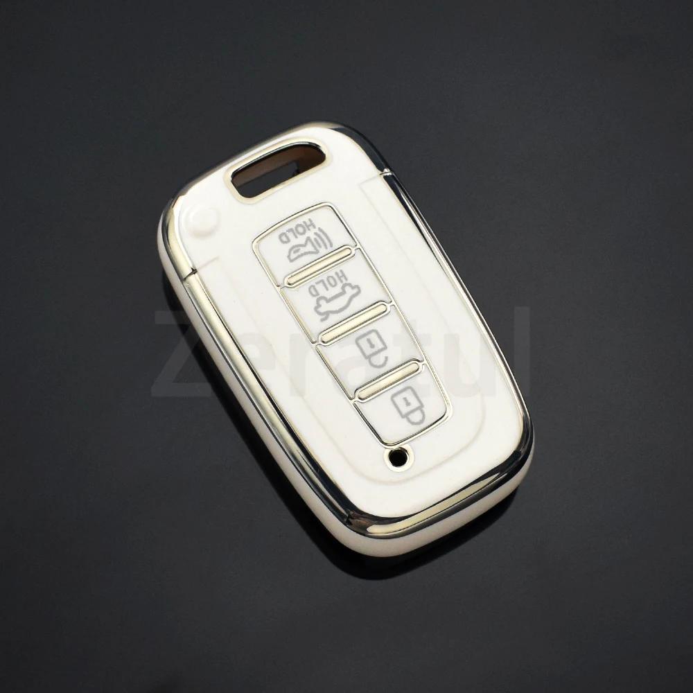 Car Key Case Cover Shell Fob 4 Buttons For Kia Hyundai Equus Optima K5 Forte Opirus Rohens Ix35 Soul Sorento Mohave Borrego