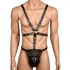 Men's PU Leather Bondage Lingerie Pants Adjustable Sexy Harness Belts Adult Games Restraint Flirting Sex Toys for Gay Men