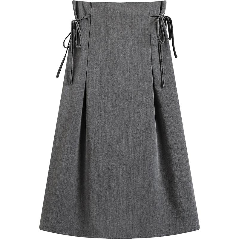 Юбка-бандаж средней длины для женщин весна-осень корейский стиль с высокой талией узкие — фото 18