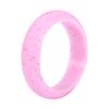 7Pcs Colors Women Silicone Wedding Ring Set Outdoor Workout Flexible Band #9